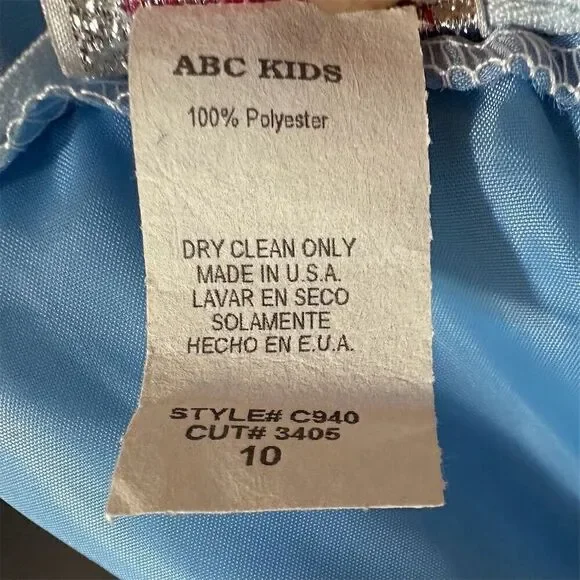 Cinderella Couture USA Blue Tulle Midi Dress Girls Size 10 - Picture 4 of 4